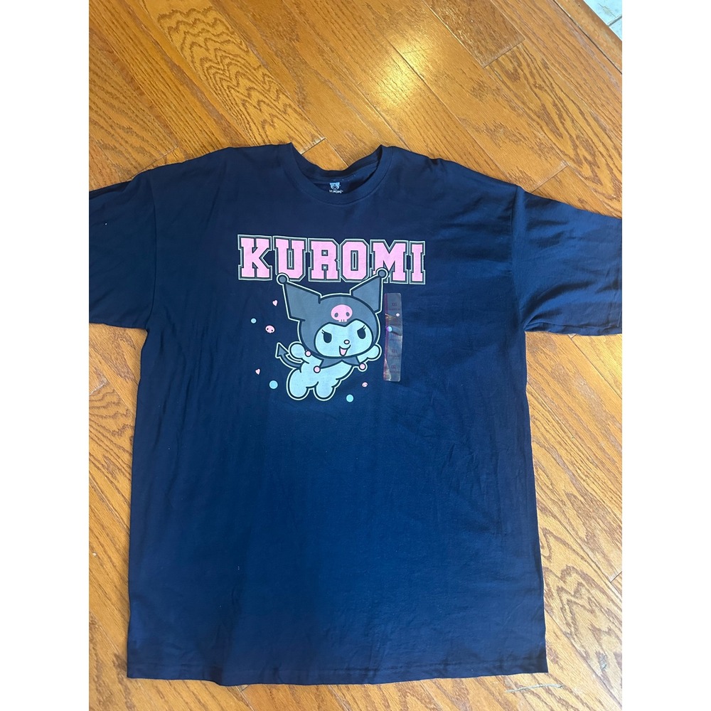 Sanrio Kuromi Graphic T-Shirt Navy Blue XXL Bioworld Sanrio 100% Cotton NEW